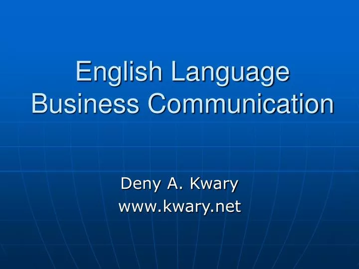 english language business communication