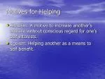 Motives for Helping - slide 1