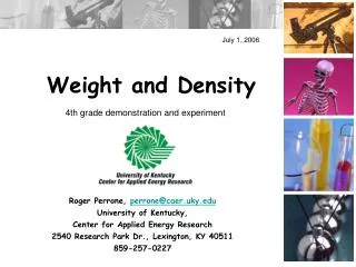 Weight and Density