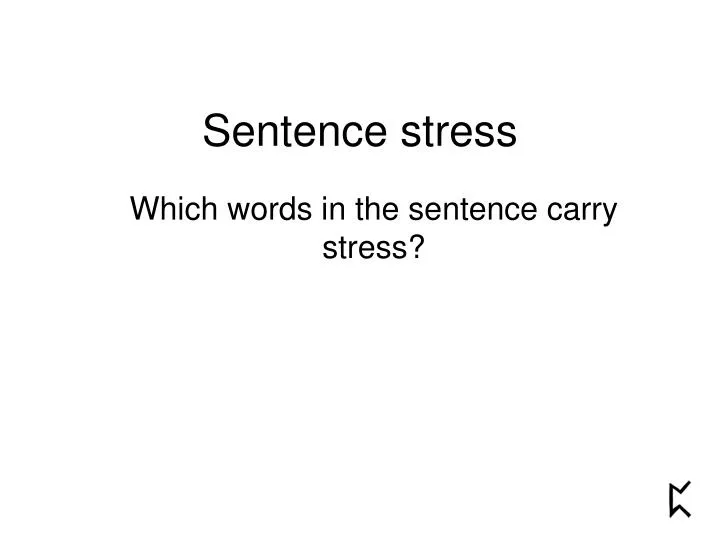 sentence stress