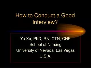 How to Conduct a Good Interview?
