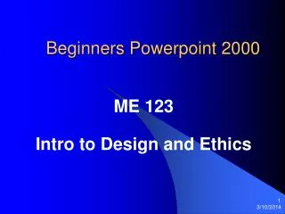 Beginners Powerpoint 2000
