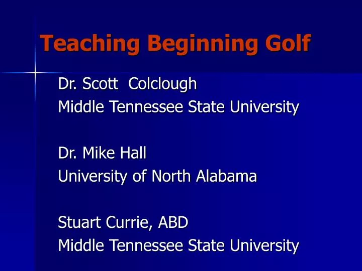 teaching beginning golf