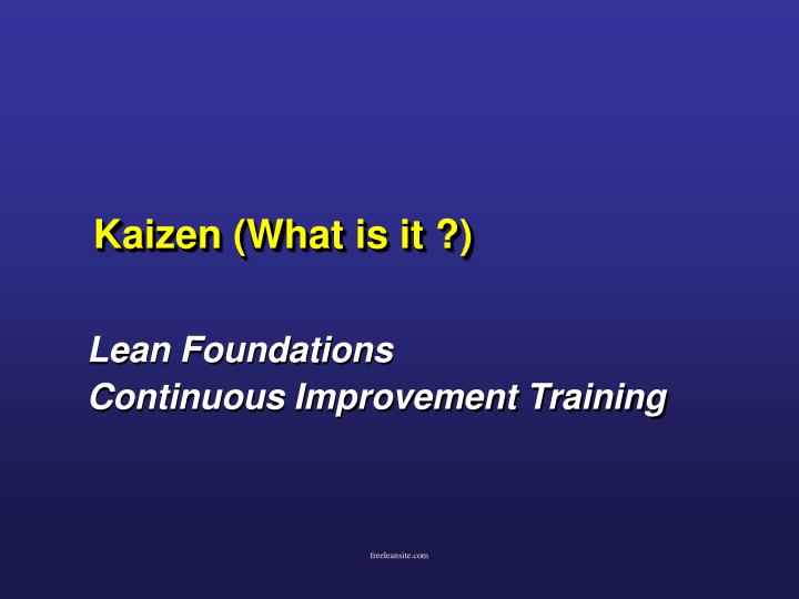 kaizen what is it