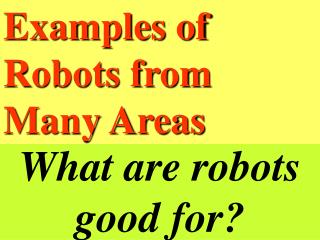 What are robots good for?