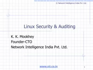 Linux Security &amp; Auditing