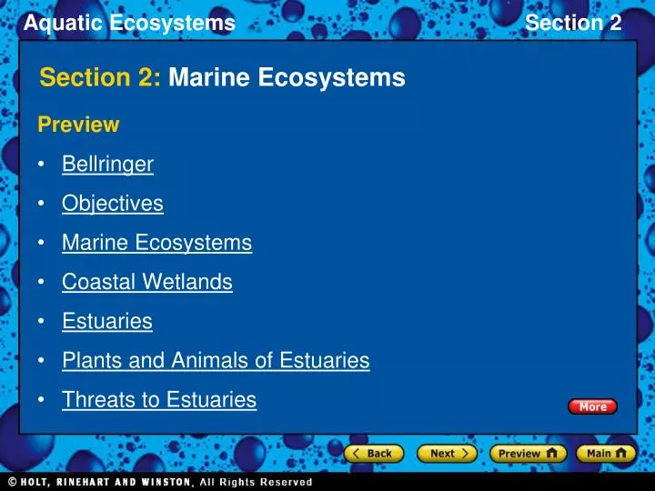 section 2 marine ecosystems
