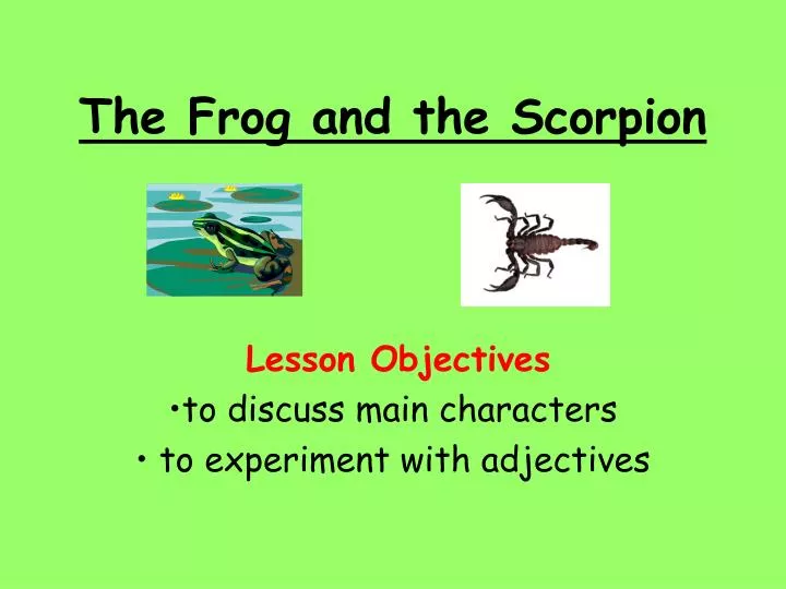 the frog and the scorpion