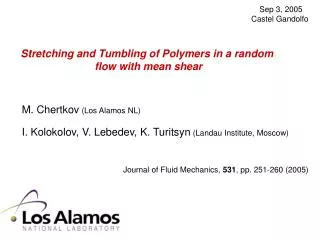 Stretching and Tumbling of Polymers in a random flow with mean shear