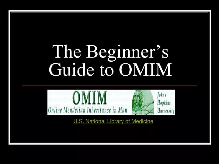 the beginner s guide to omim