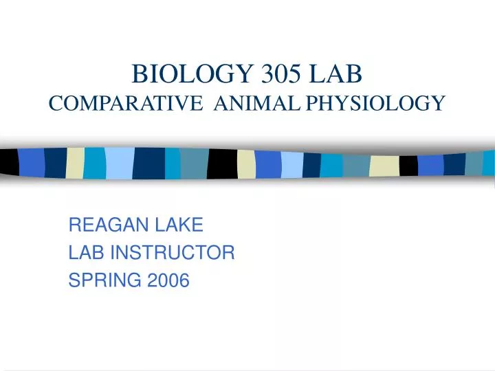 biology 305 lab comparative animal physiology