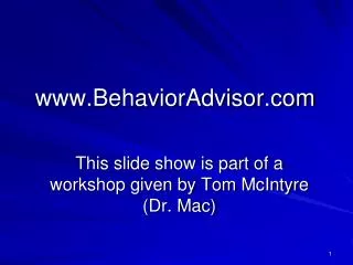 BehaviorAdvisor
