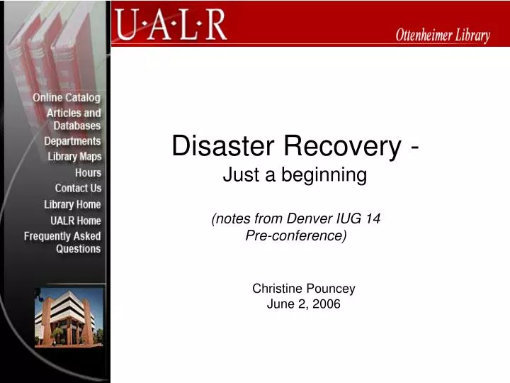 disaster recovery just a beginning notes from denver iug 14 pre conference