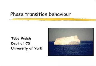 Phase transition behaviour