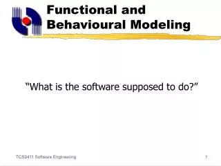 Functional and Behavioural Modeling
