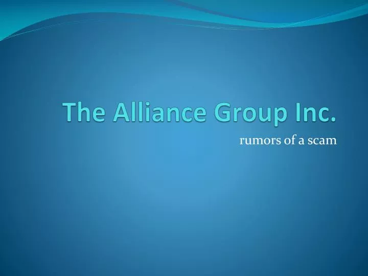 the alliance group inc