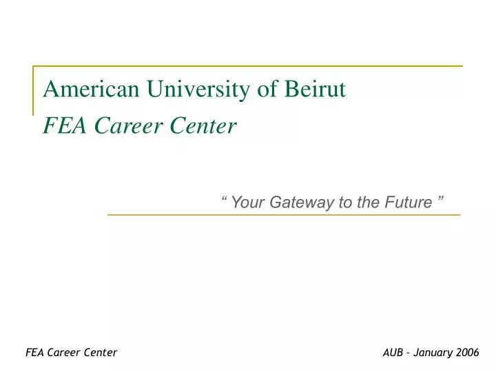 american university of beirut fea career center