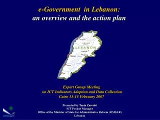 e-Government in Lebanon: an overview and the action plan