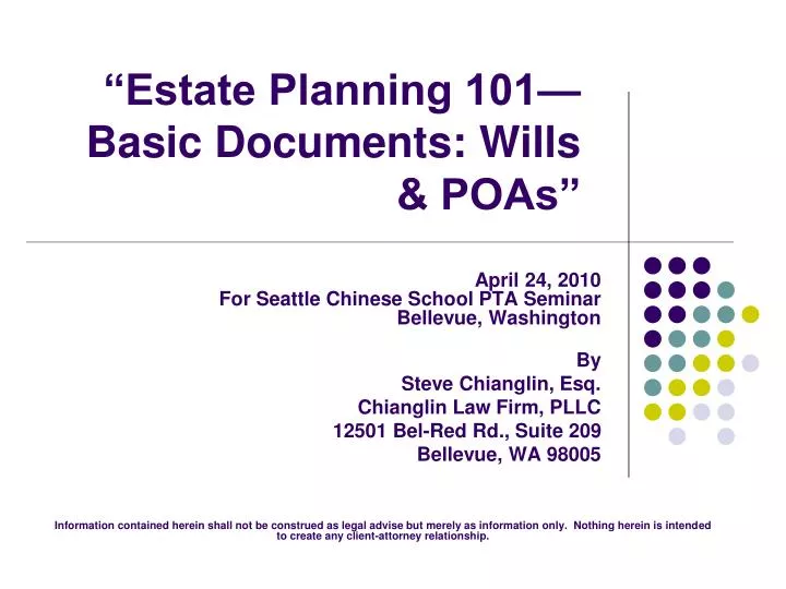 estate planning 101 basic documents wills poas