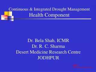 Continuous &amp; Integrated Drought Management Health Component