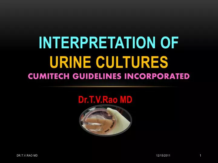 interpretation of urine cultures cumitech guidelines incorporated