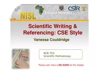 Scientific Writing &amp; Referencing CSE Style