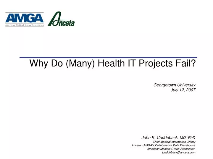 why do many health it projects fail