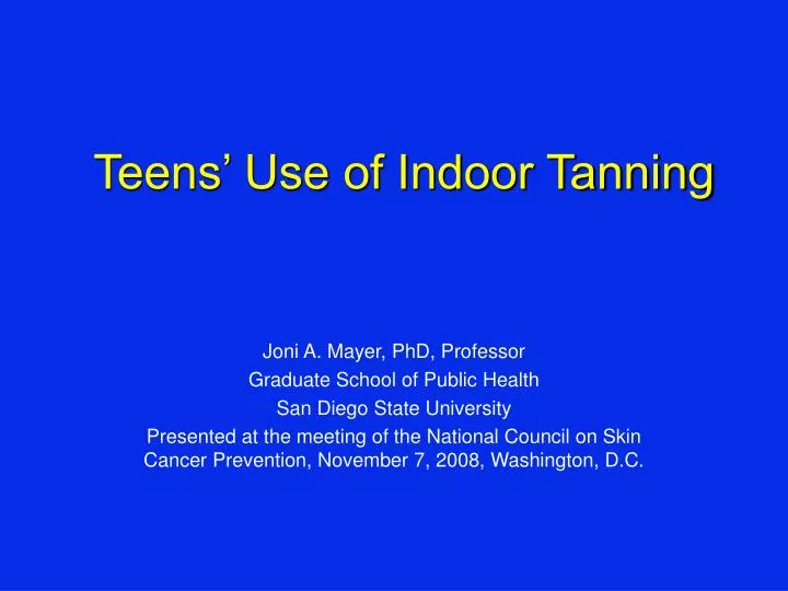 teens use of indoor tanning