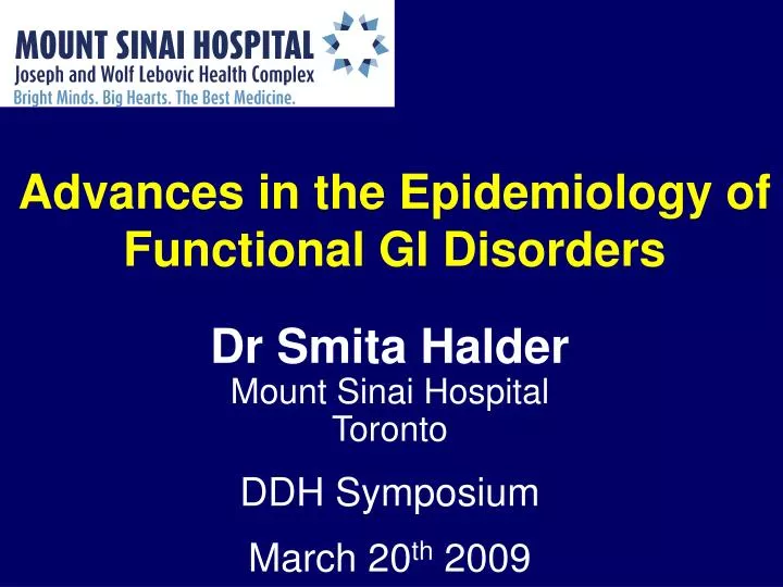 advances in the epidemiology of functional gi disorders