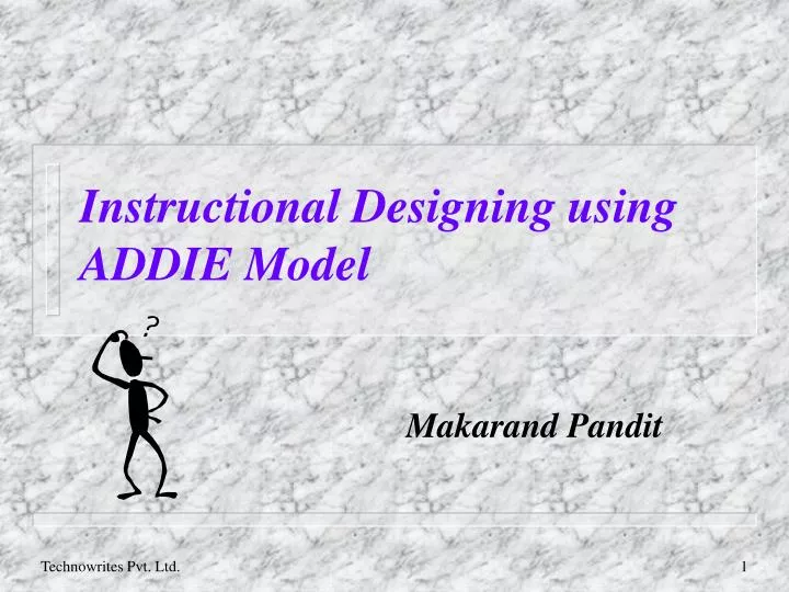 instructional designing using addie model