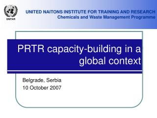 PRTR capacity-building in a global context
