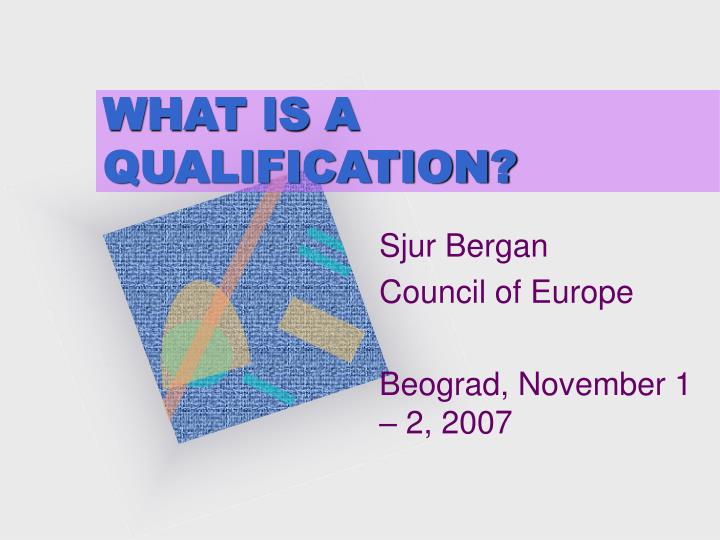 what is a qualification