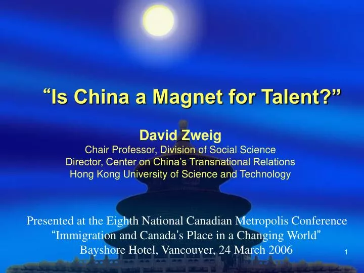 is china a magnet for talent