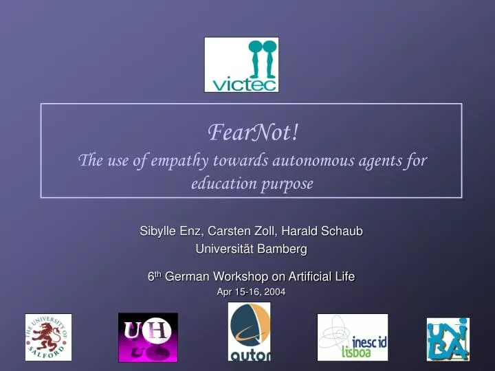 fearnot the use of empathy towards autonomous agents for education purpose