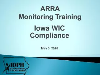 ARRA Monitoring Training