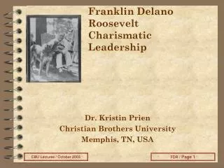 Franklin Delano Roosevelt Charismatic Leadership
