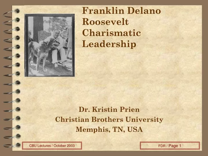 franklin delano roosevelt charismatic leadership