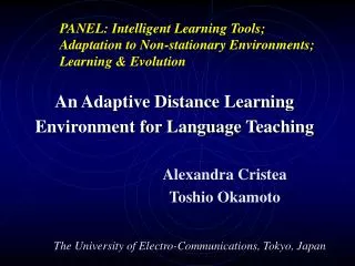 An Adaptive Distance Learning Environment for Language Teaching