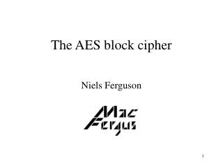 The AES block cipher