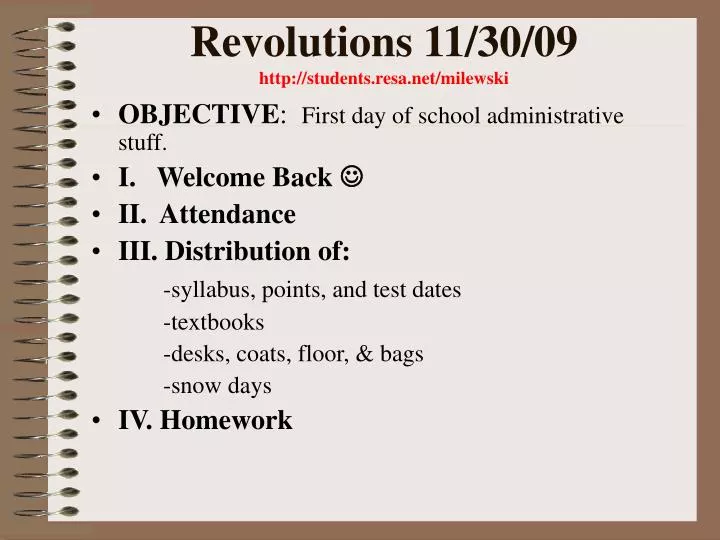 revolutions 11 30 09 http students resa net milewski