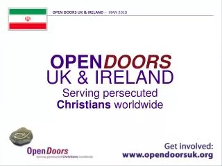 OPEN DOORS UK &amp; IRELAND Serving persecuted Christians worldwide