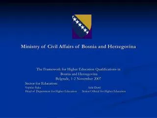 Ministry of Civil Affairs of Bosnia and Herzegovina