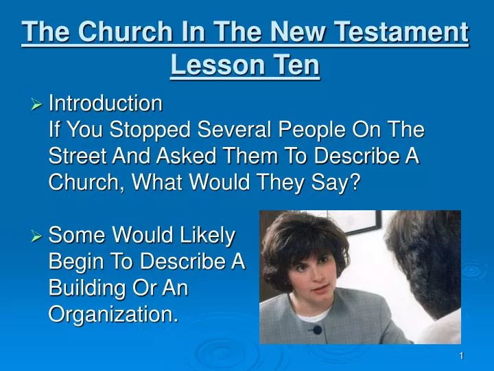 the church in the new testament lesson ten