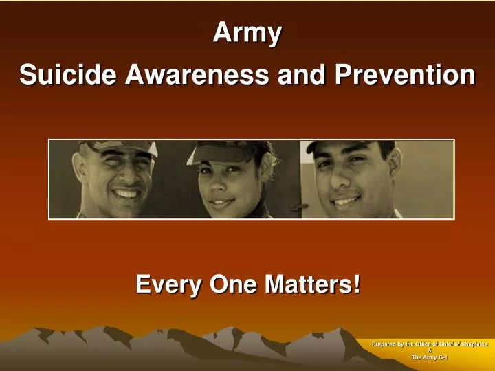army suicide awareness and prevention