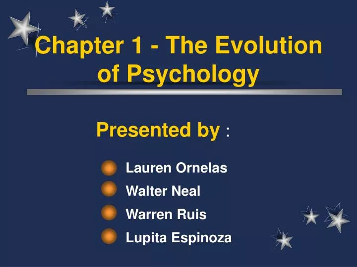 chapter 1 the evolution of psychology