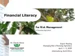 Financial Literacy - slide 1
