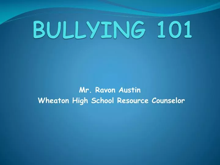 bullying 101