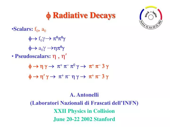 radiative decays