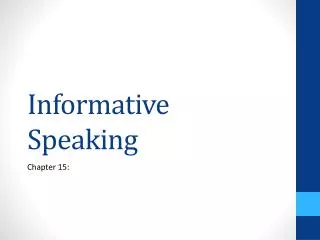 Informative Speaking