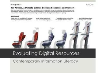 Evaluating Digital Resources